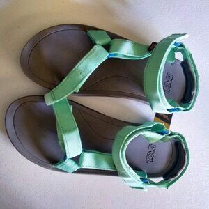 TEVA Hurricane XLT Sandals ~ USA SZ 7 NTW ~ Speck Sea Glass: Green Grey + Blue